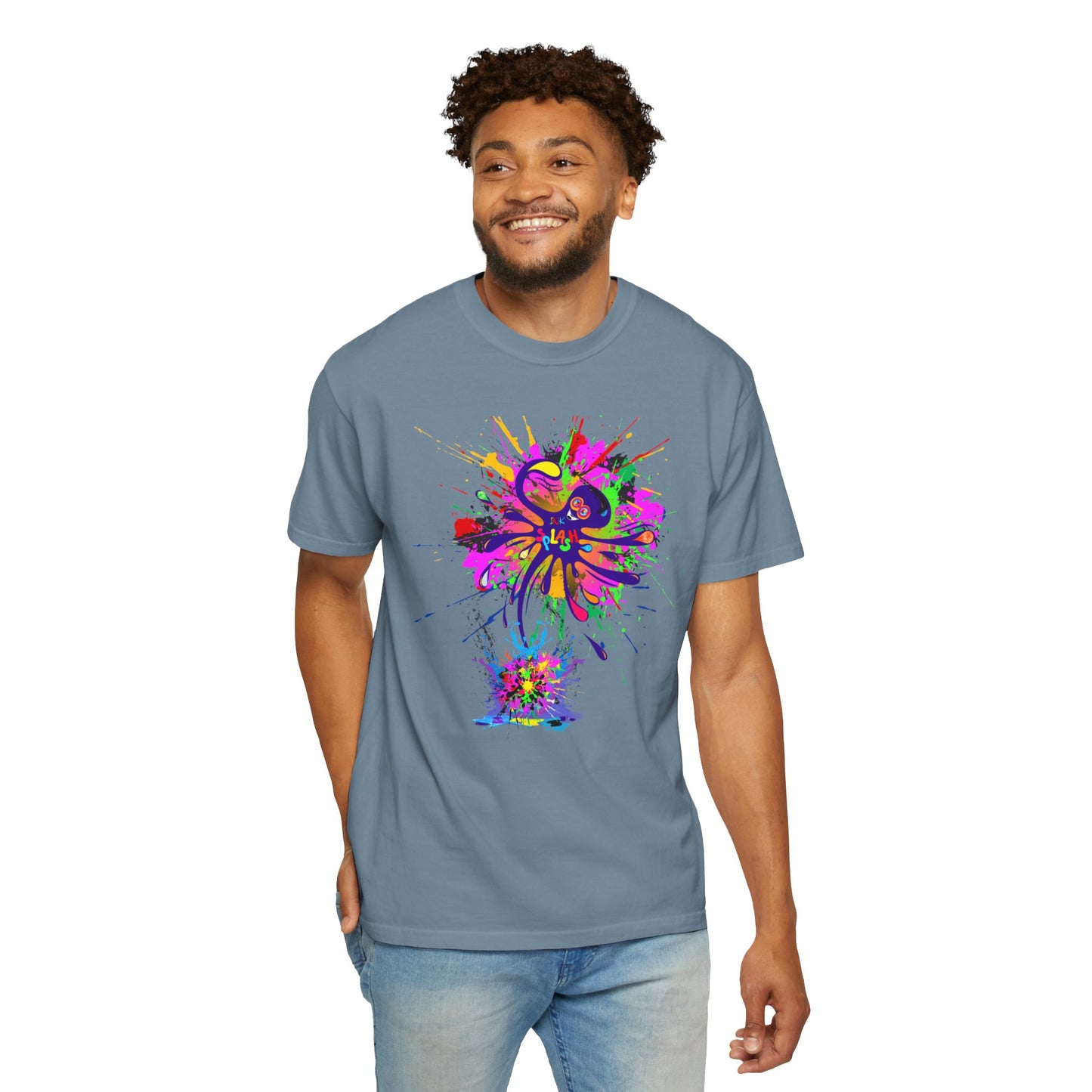 Octopus Ink-Splash Comfort Colors T-Shirt