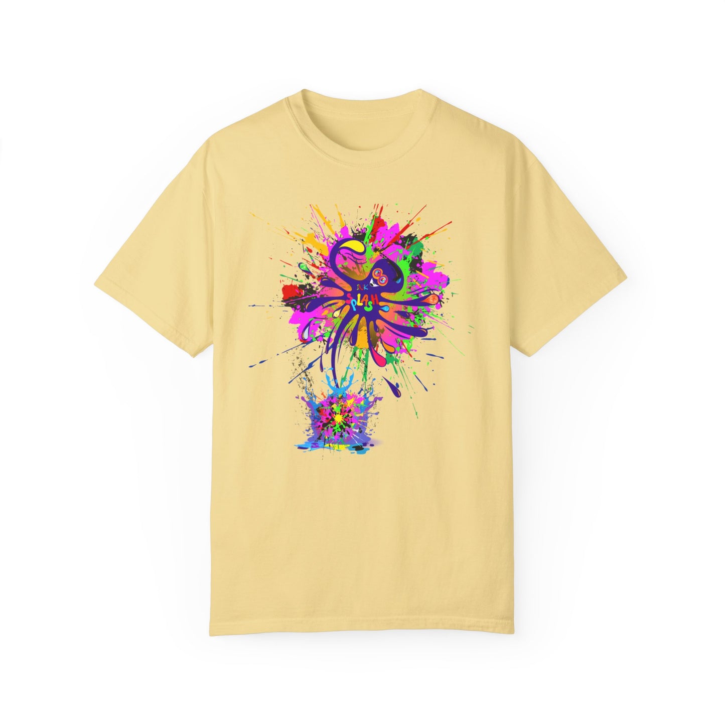 Octopus Ink-Splash Comfort Colors T-Shirt