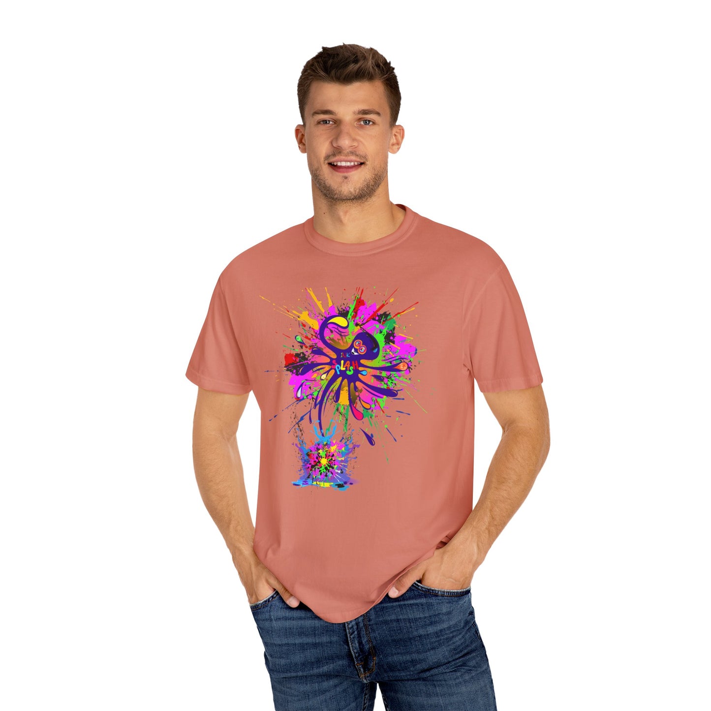 Octopus Ink-Splash Comfort Colors T-Shirt