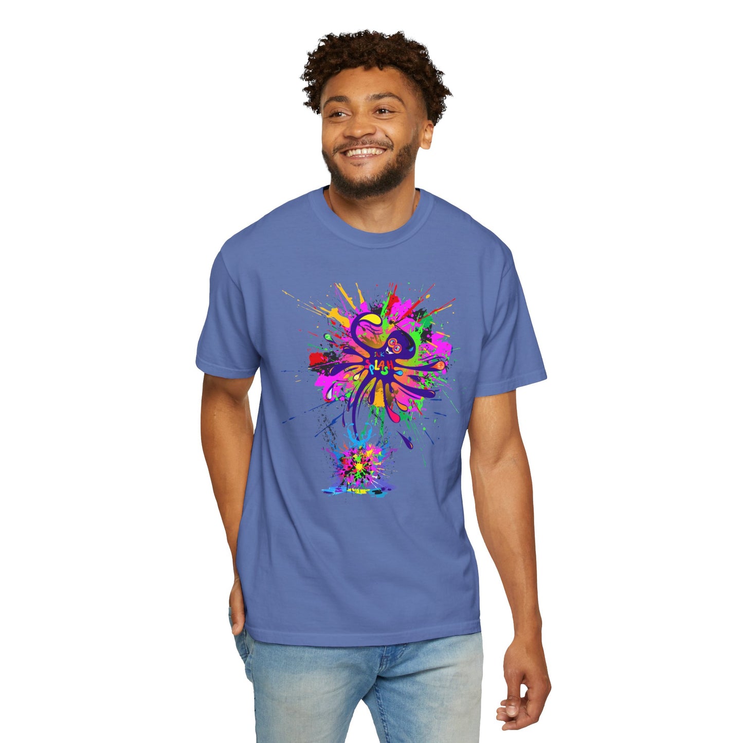 Octopus Ink-Splash Comfort Colors T-Shirt