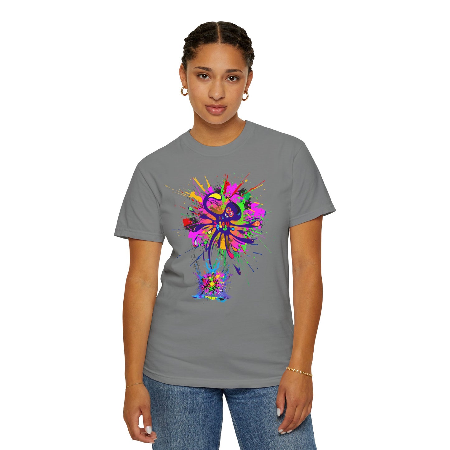 Octopus Ink-Splash Comfort Colors T-Shirt