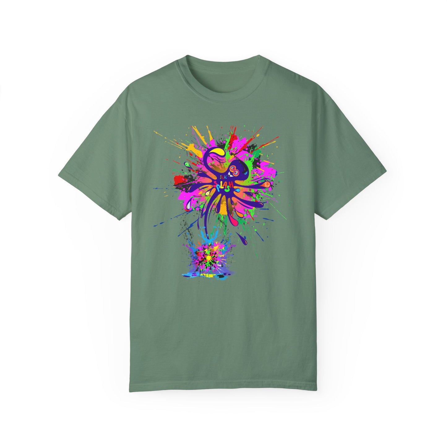 Octopus Ink-Splash Comfort Colors T-Shirt