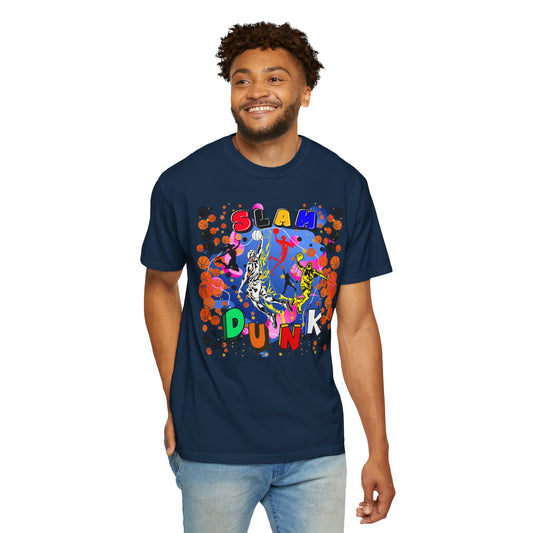 Comfort Colors Basketball T-shirt - With Vibrant Slam Dunk Design
