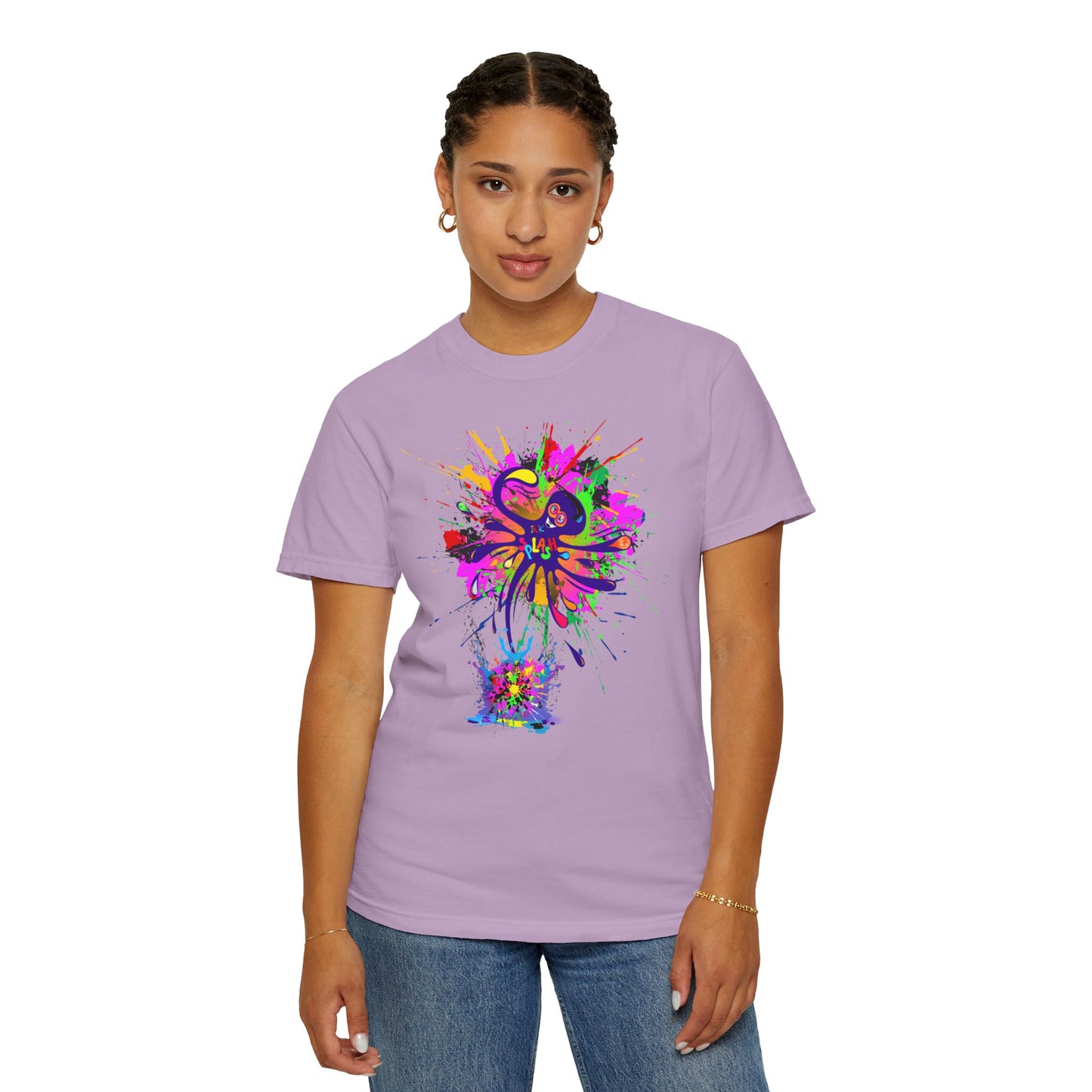 Octopus Ink-Splash Comfort Colors T-Shirt