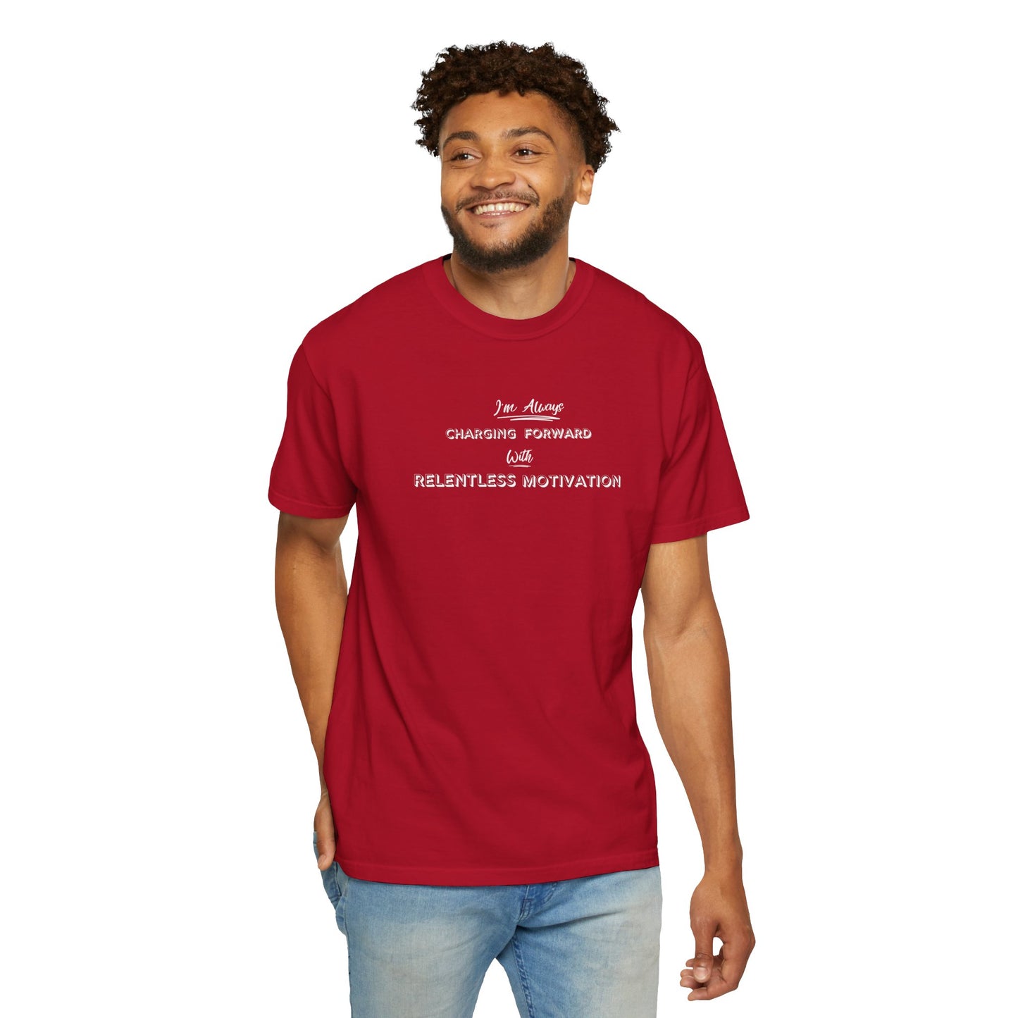 Motivational Comfort Colors T-Shirt - I'm Charging Forward