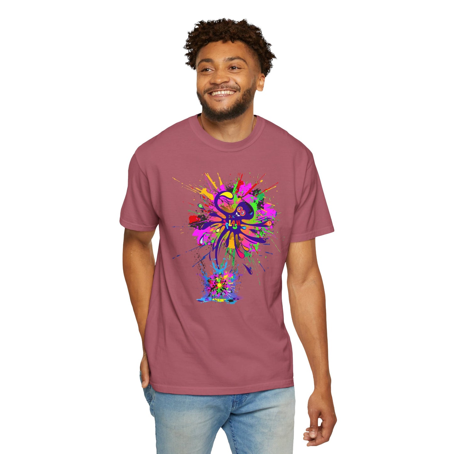 Octopus Ink-Splash Comfort Colors T-Shirt