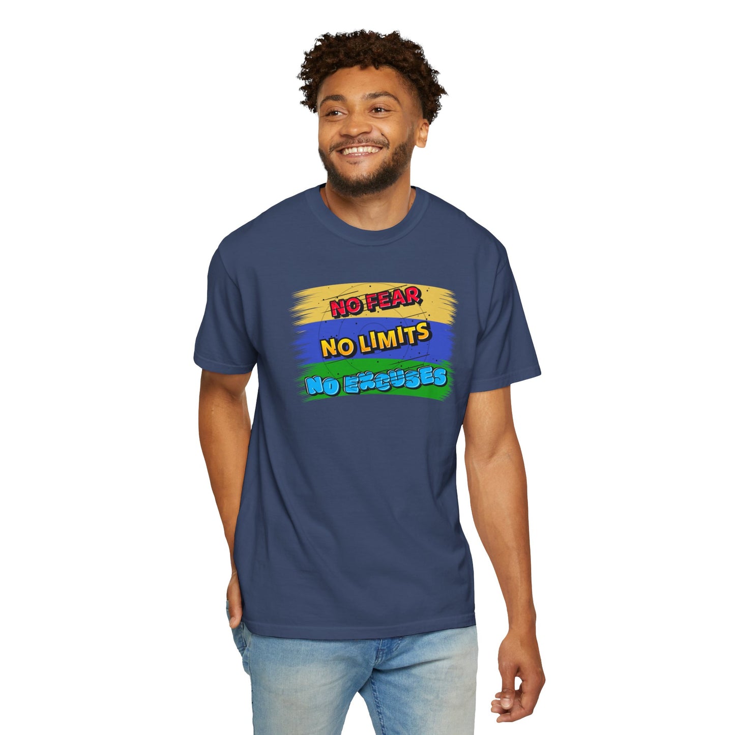 "No Fear No Limits No Excuses" Positive Affirmations Comfort Colors T-shirt
