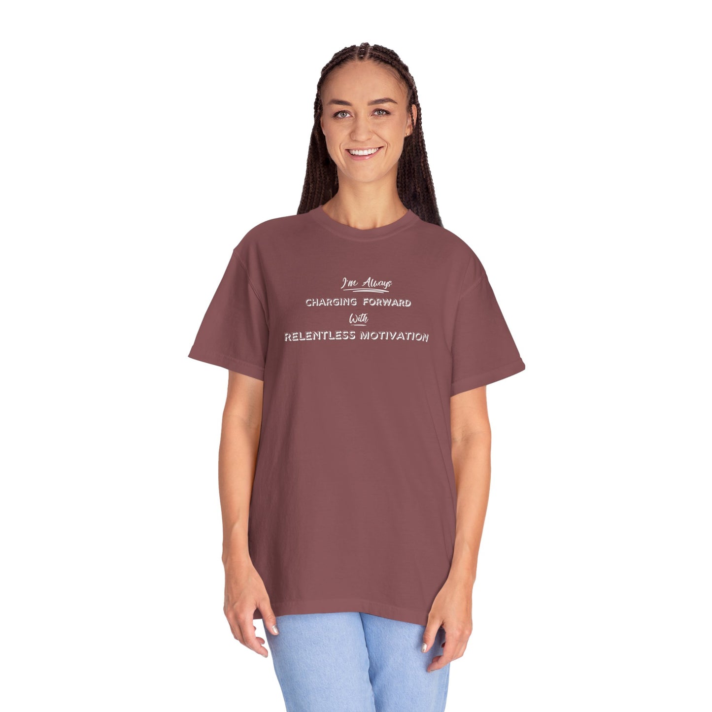 Motivational Comfort Colors T-Shirt - I'm Charging Forward