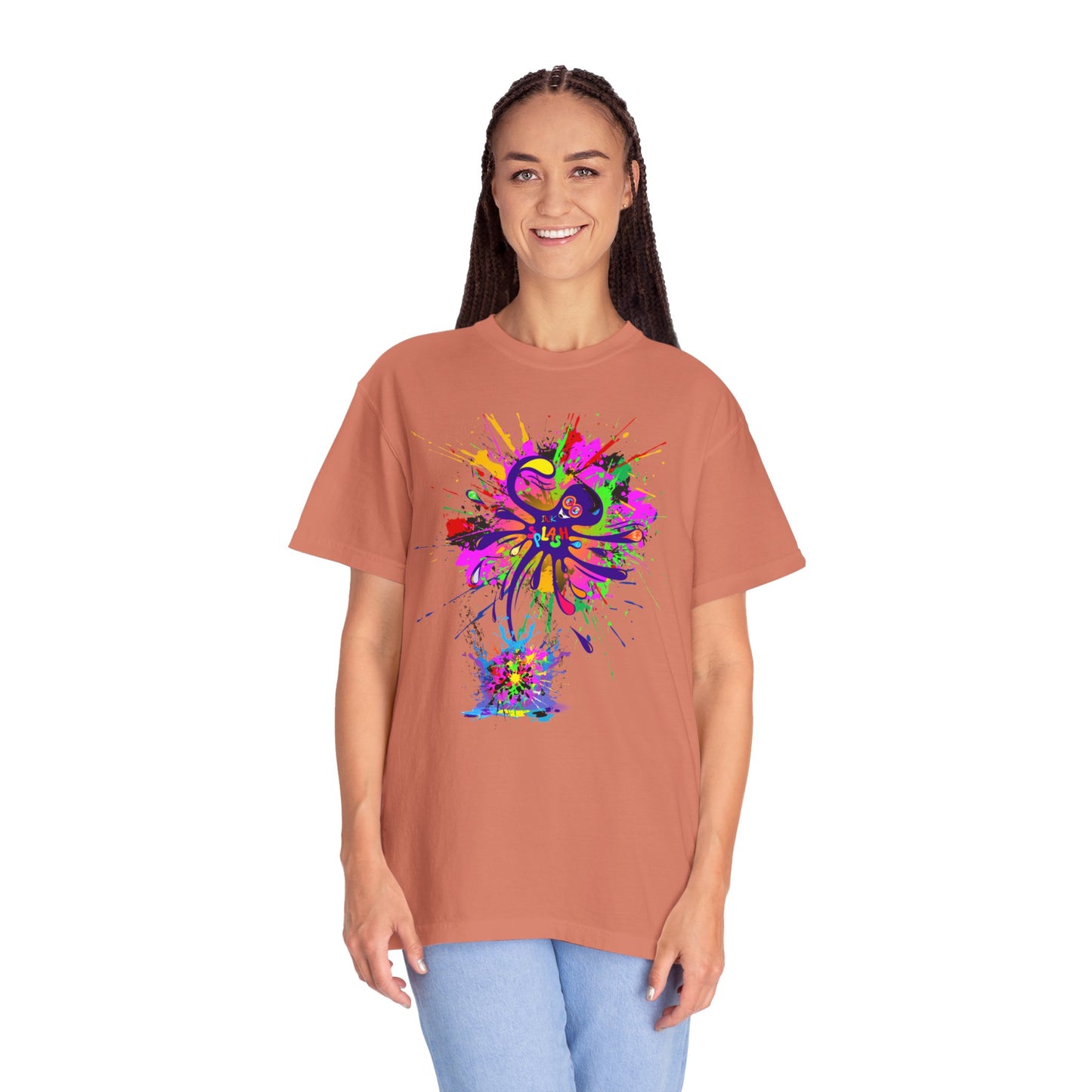 Octopus Ink-Splash Comfort Colors T-Shirt