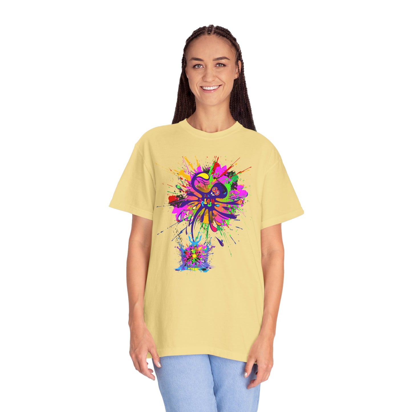 Octopus Ink-Splash Comfort Colors T-Shirt