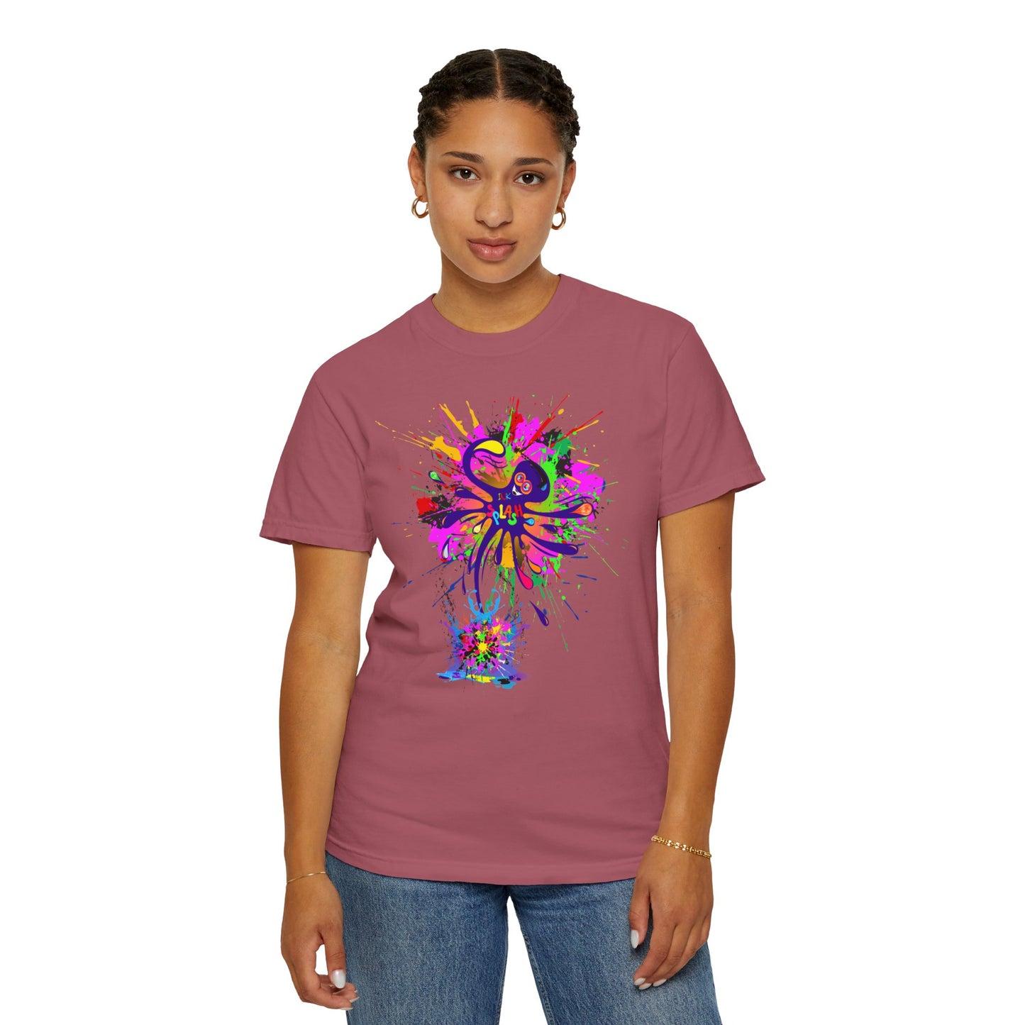 Octopus Ink-Splash Comfort Colors T-Shirt