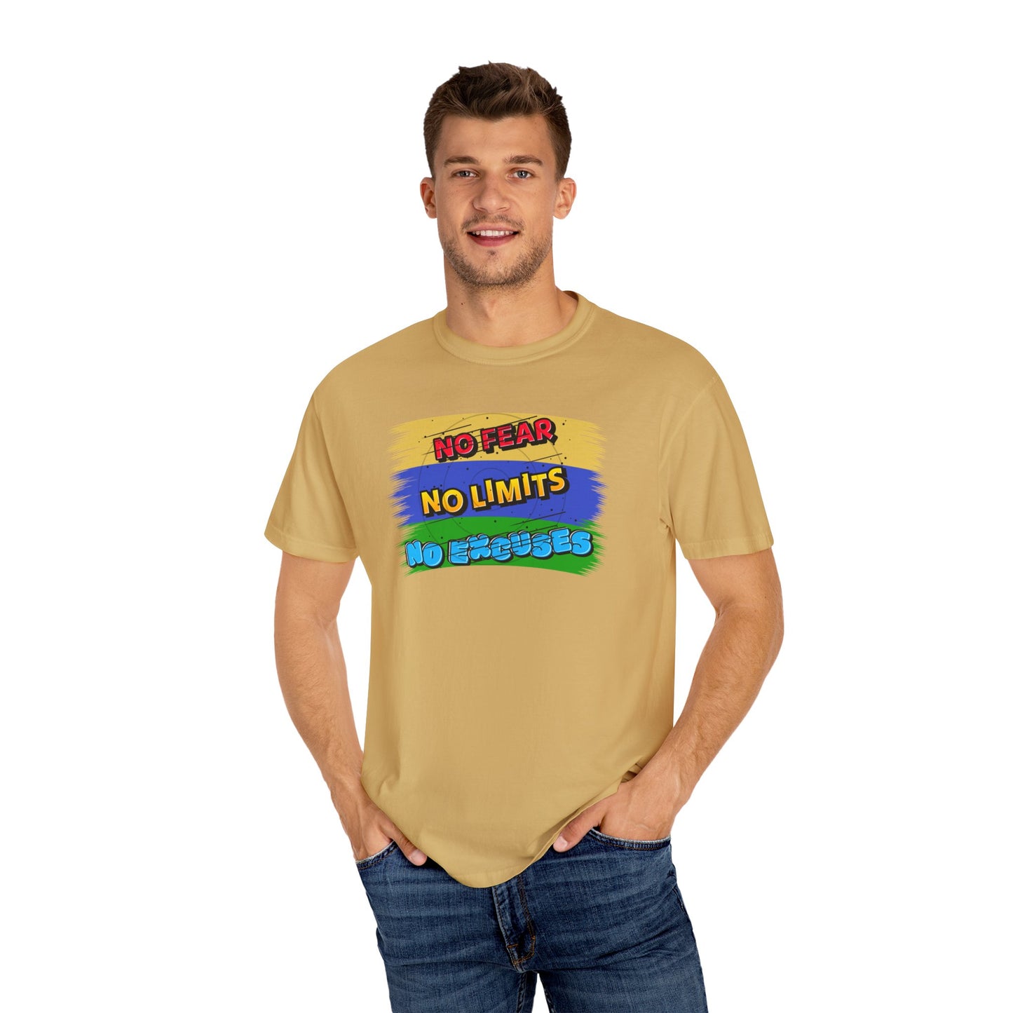 "No Fear No Limits No Excuses" Positive Affirmations Comfort Colors T-shirt