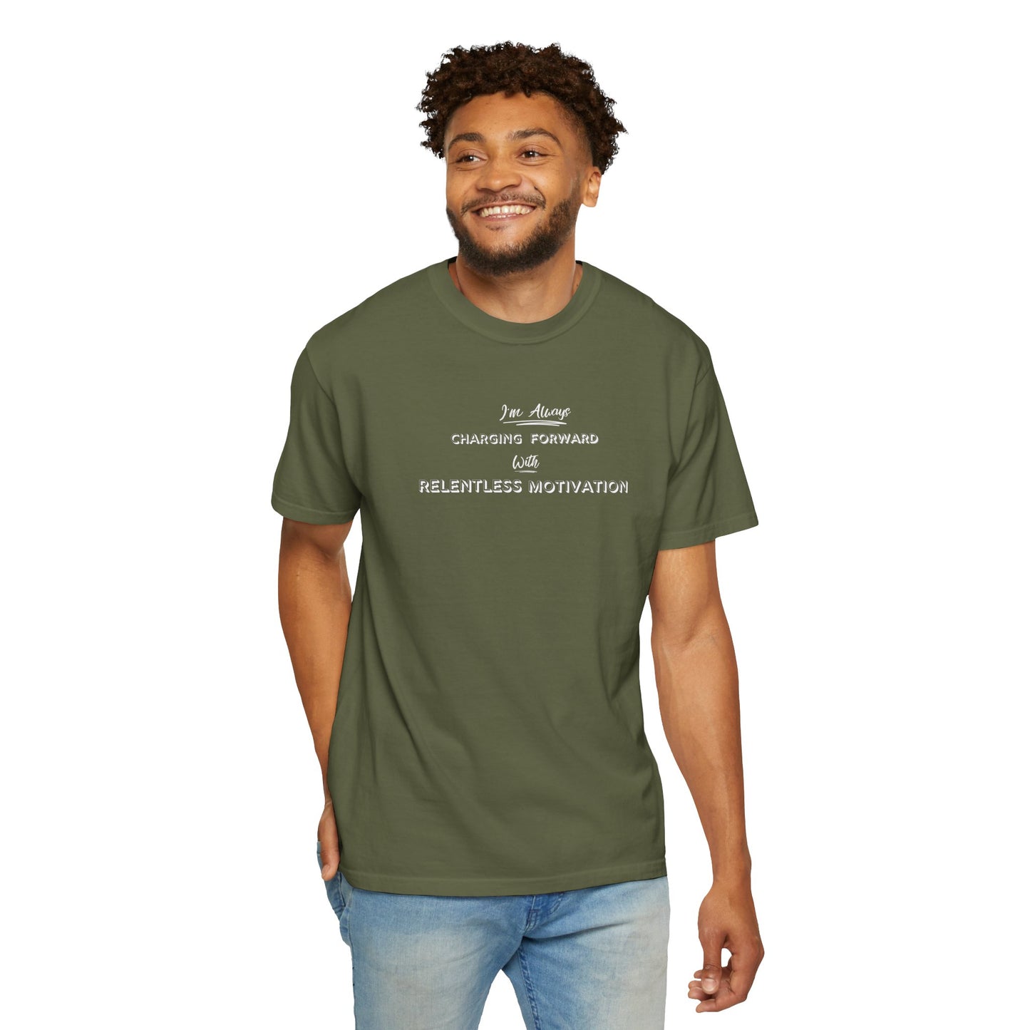Motivational Comfort Colors T-Shirt - I'm Charging Forward