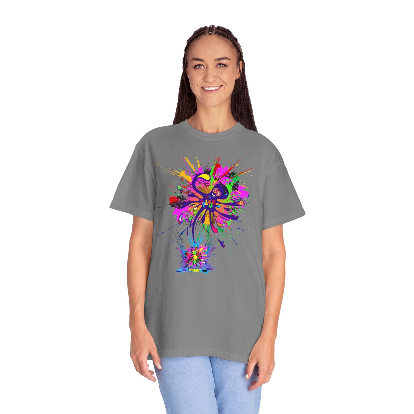 Octopus Ink-Splash Comfort Colors T-Shirt