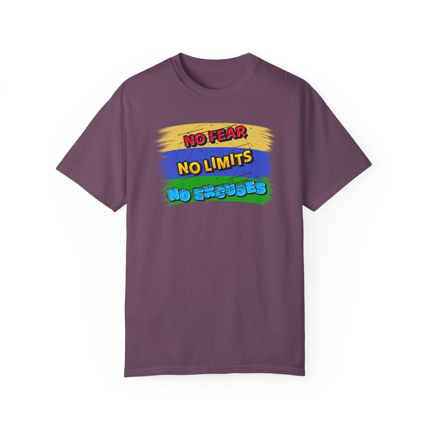 "No Fear No Limits No Excuses" Positive Affirmations Comfort Colors T-shirt