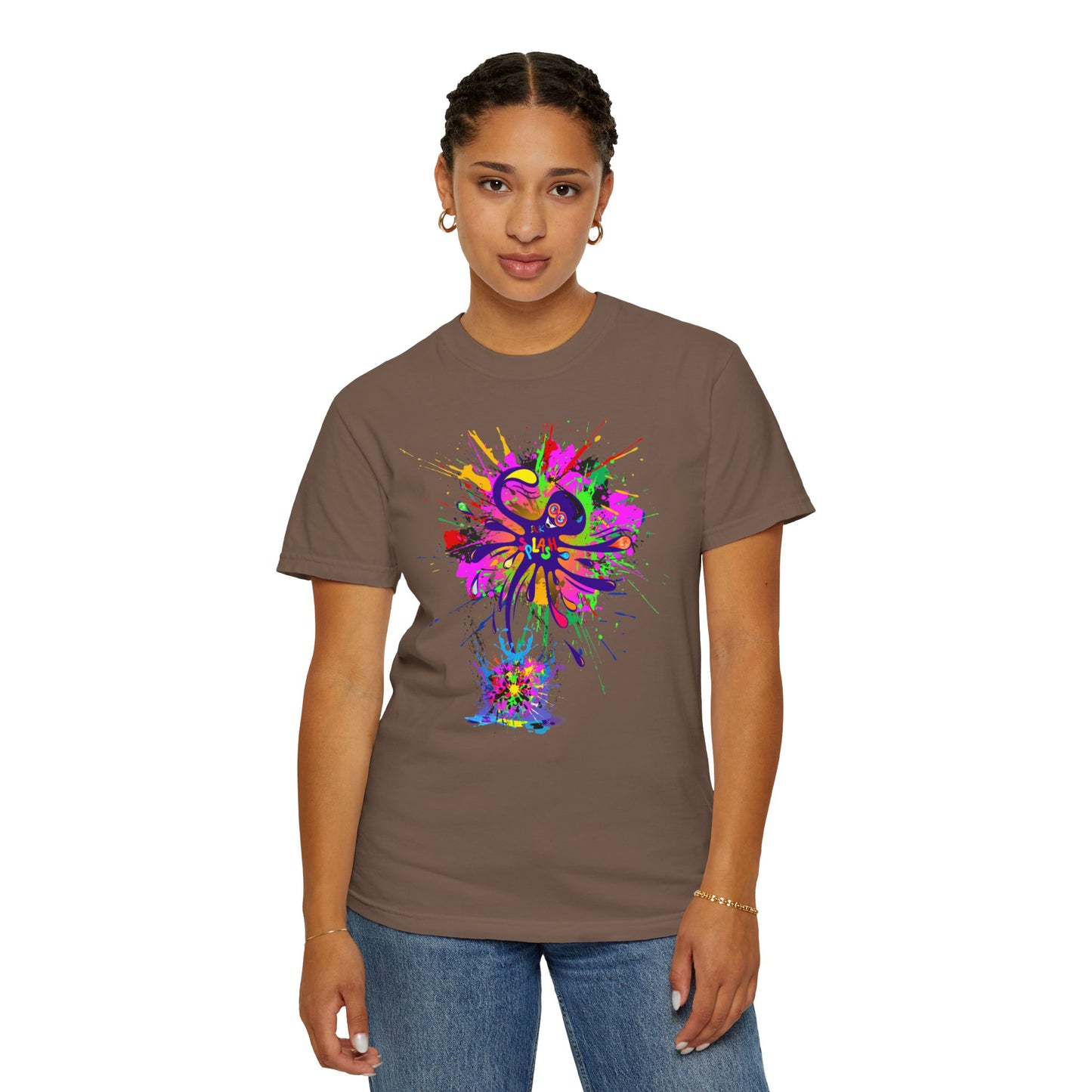 Octopus Ink-Splash Comfort Colors T-Shirt