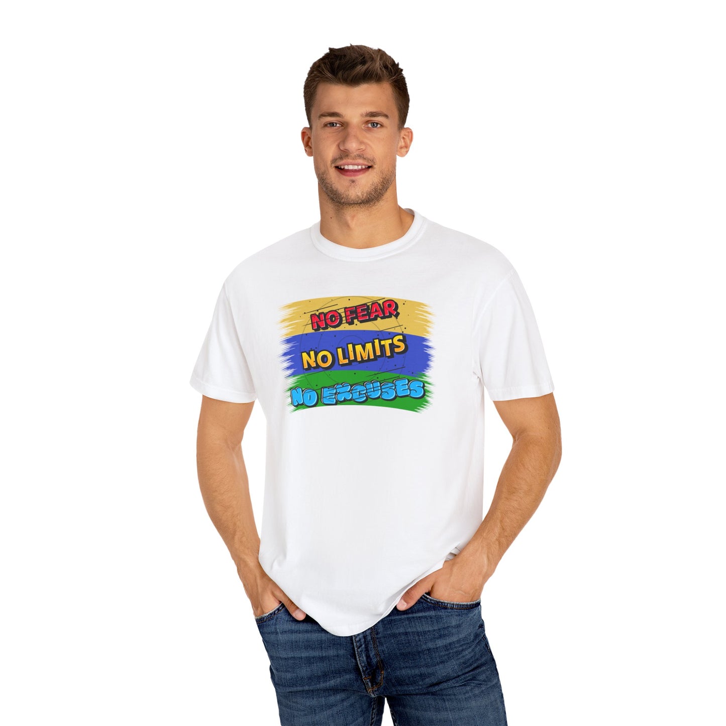 "No Fear No Limits No Excuses" Positive Affirmations Comfort Colors T-shirt