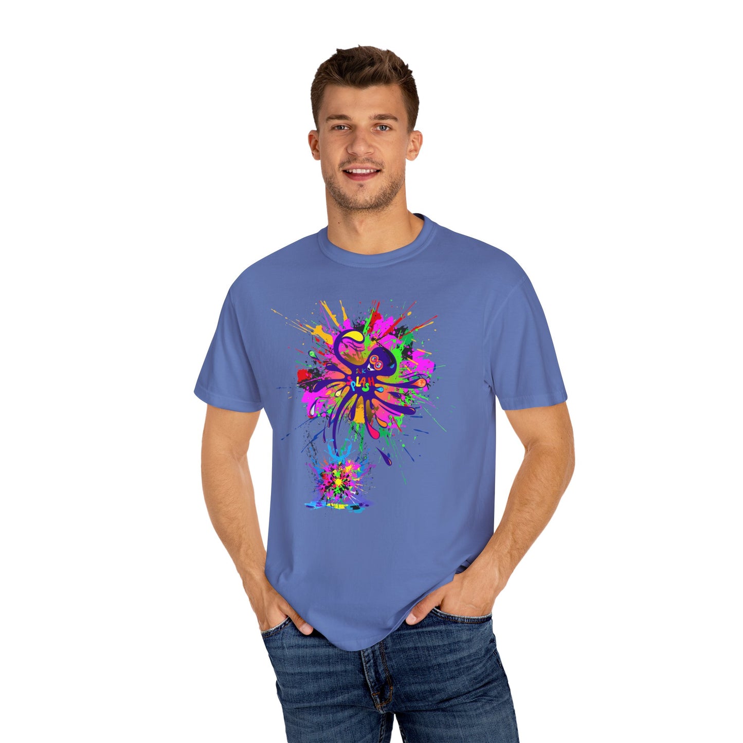Octopus Ink-Splash Comfort Colors T-Shirt