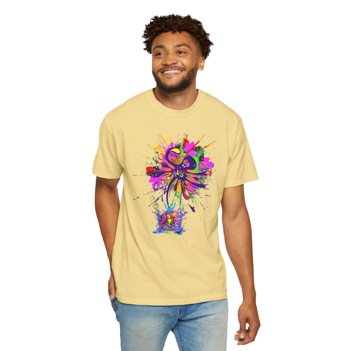 Octopus Ink-Splash Comfort Colors T-Shirt