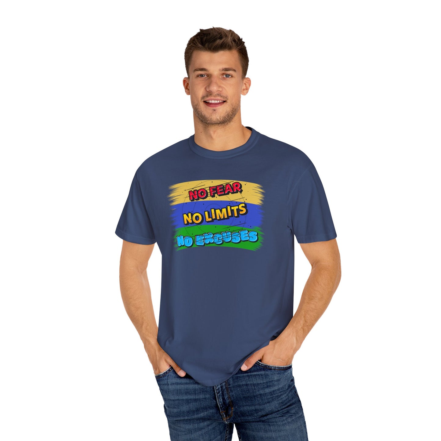 "No Fear No Limits No Excuses" Positive Affirmations Comfort Colors T-shirt