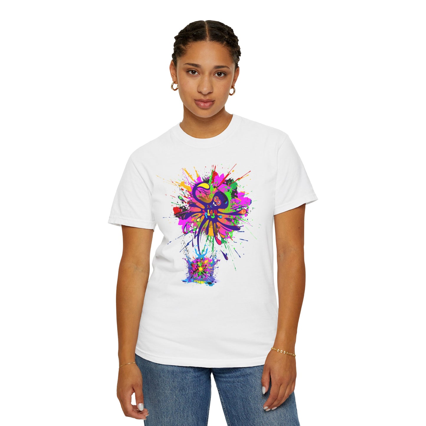 Octopus Ink-Splash Comfort Colors T-Shirt