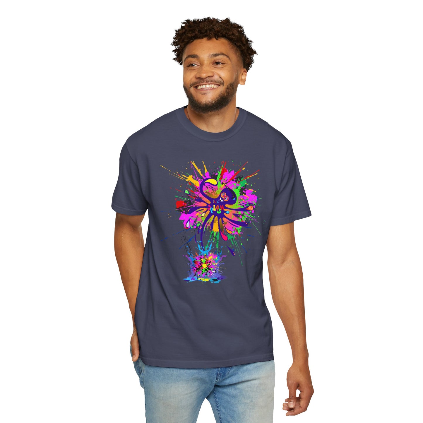 Octopus Ink-Splash Comfort Colors T-Shirt