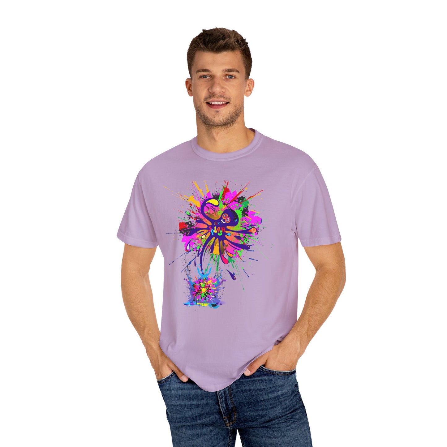 Octopus Ink-Splash Comfort Colors T-Shirt