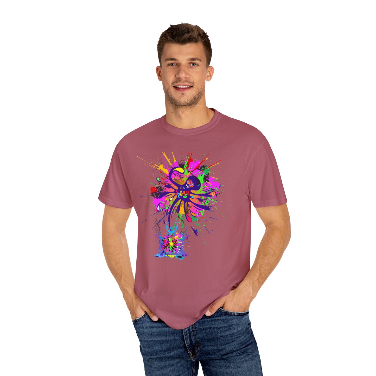 Octopus Ink-Splash Comfort Colors T-Shirt