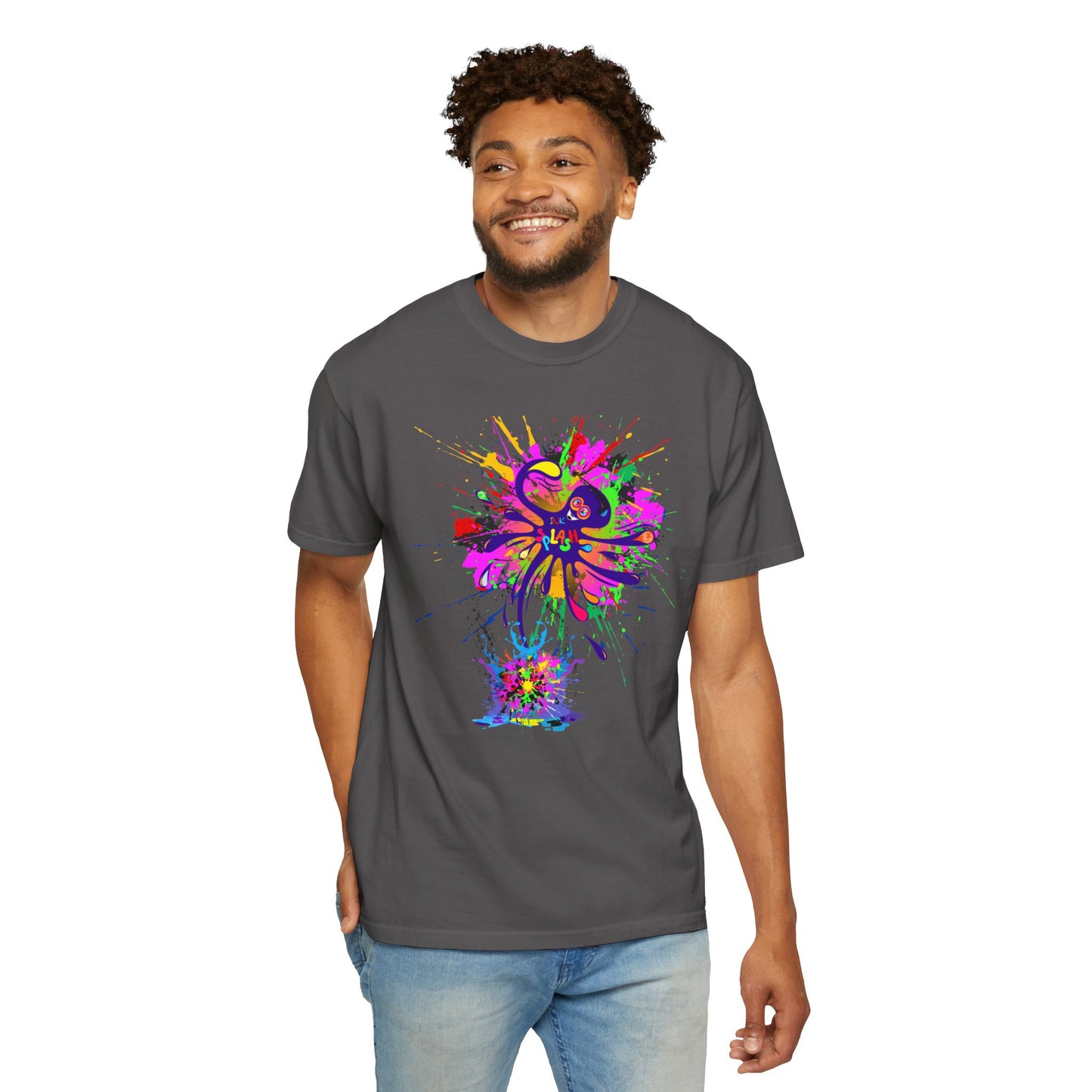Octopus Ink-Splash Comfort Colors T-Shirt