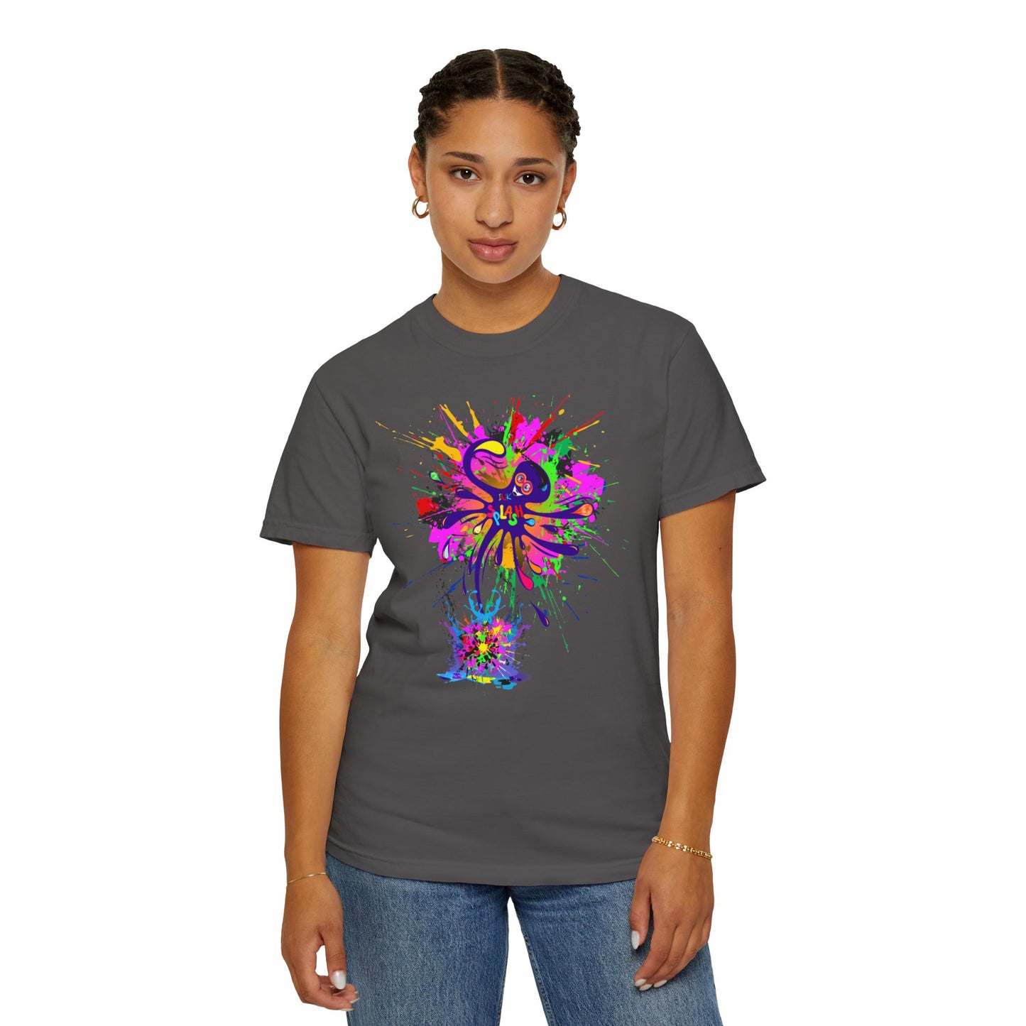 Octopus Ink-Splash Comfort Colors T-Shirt