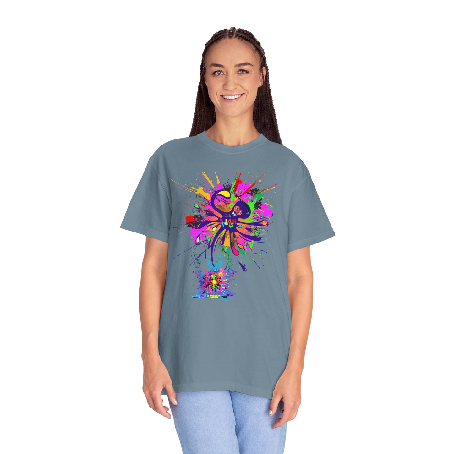 Octopus Ink-Splash Comfort Colors T-Shirt