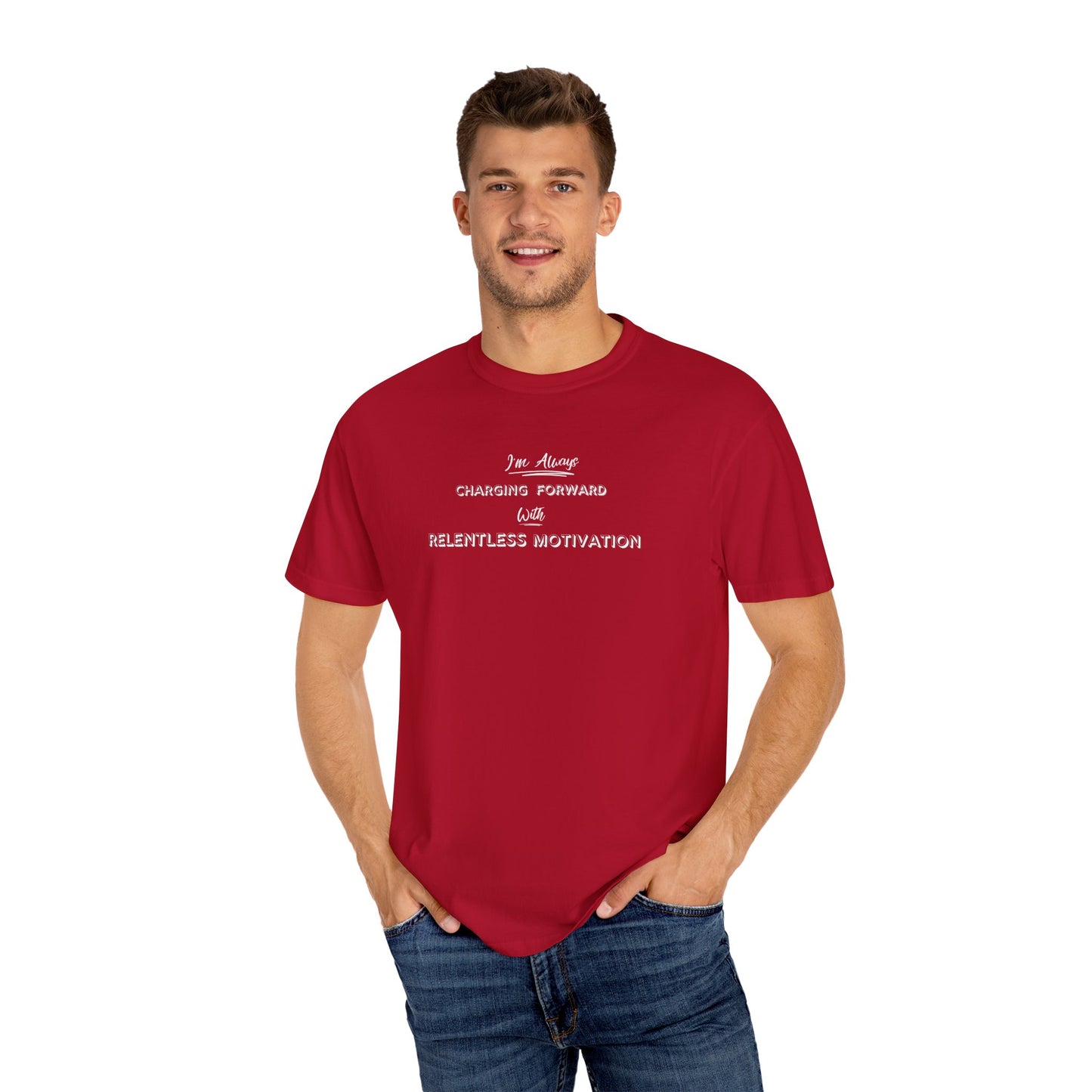 Motivational Comfort Colors T-Shirt - I'm Charging Forward