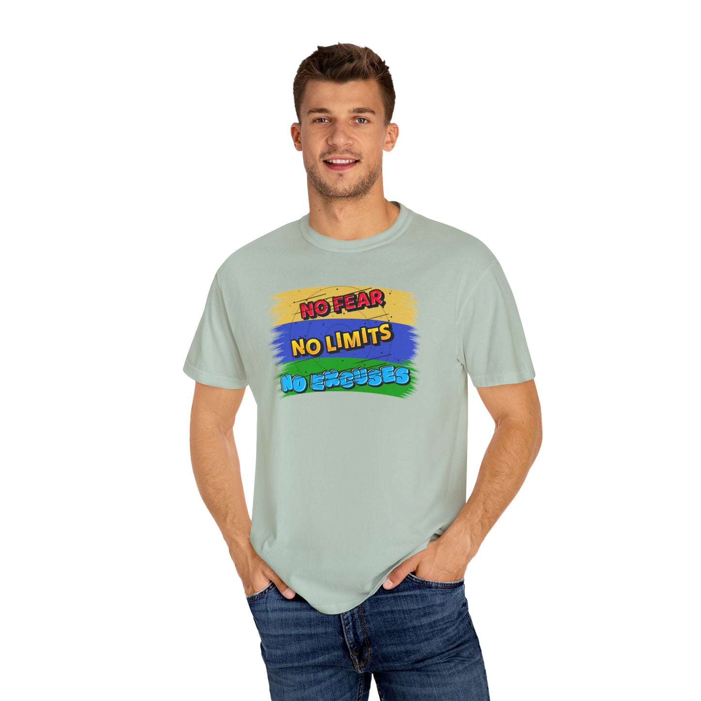 "No Fear No Limits No Excuses" Positive Affirmations Comfort Colors T-shirt