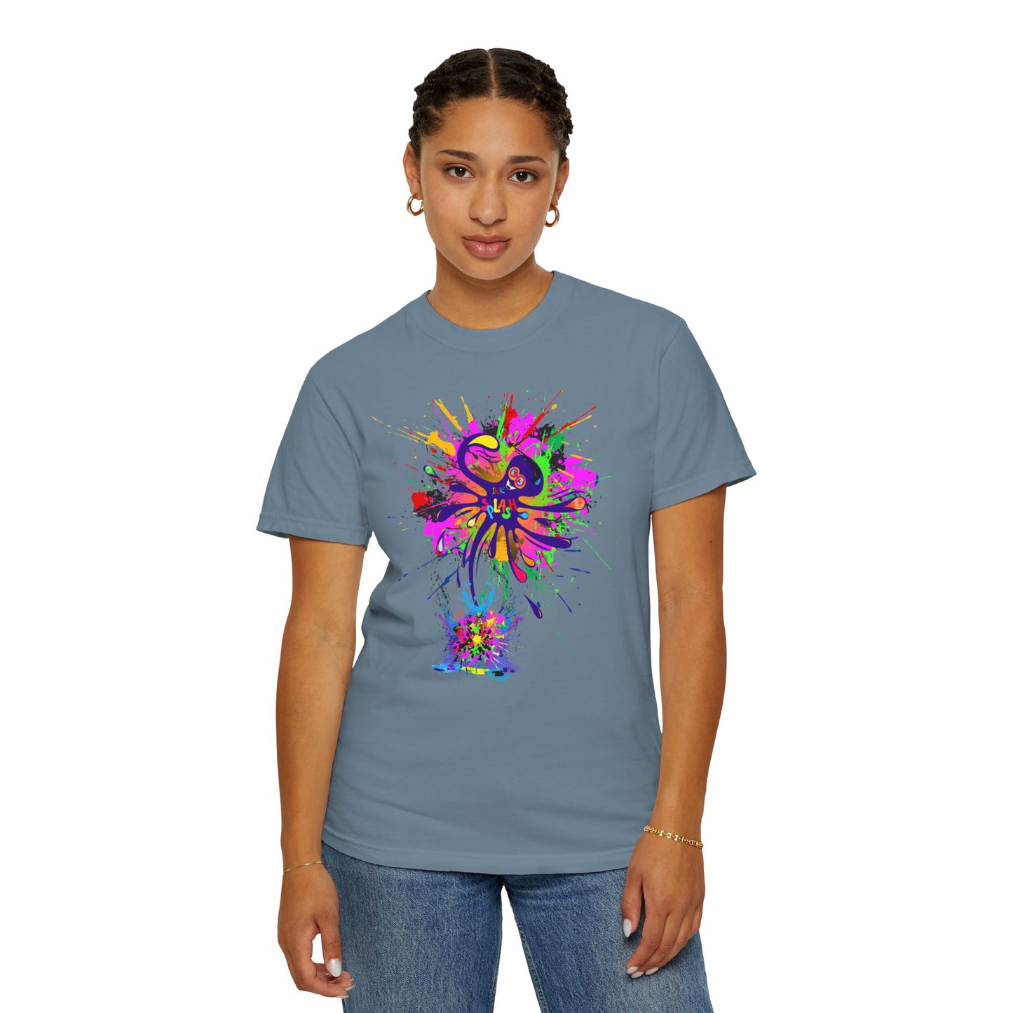 Octopus Ink-Splash Comfort Colors T-Shirt