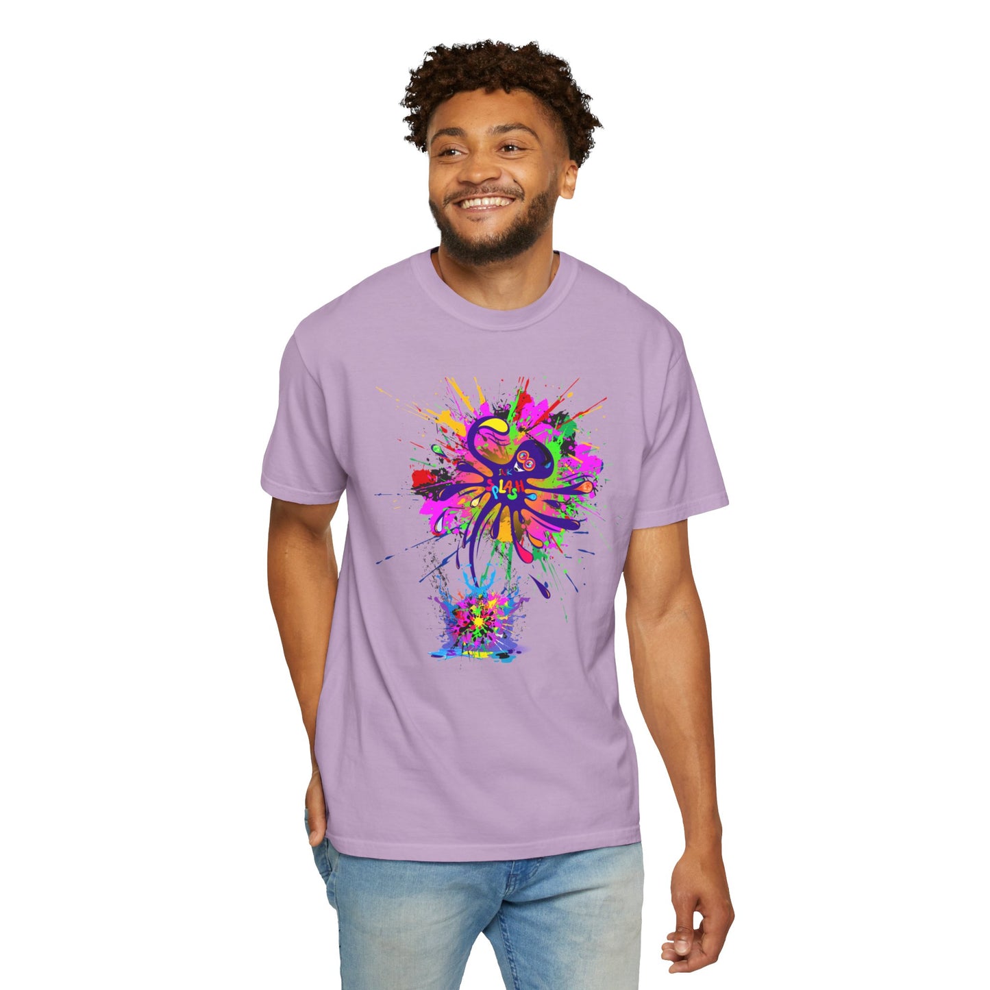 Octopus Ink-Splash Comfort Colors T-Shirt