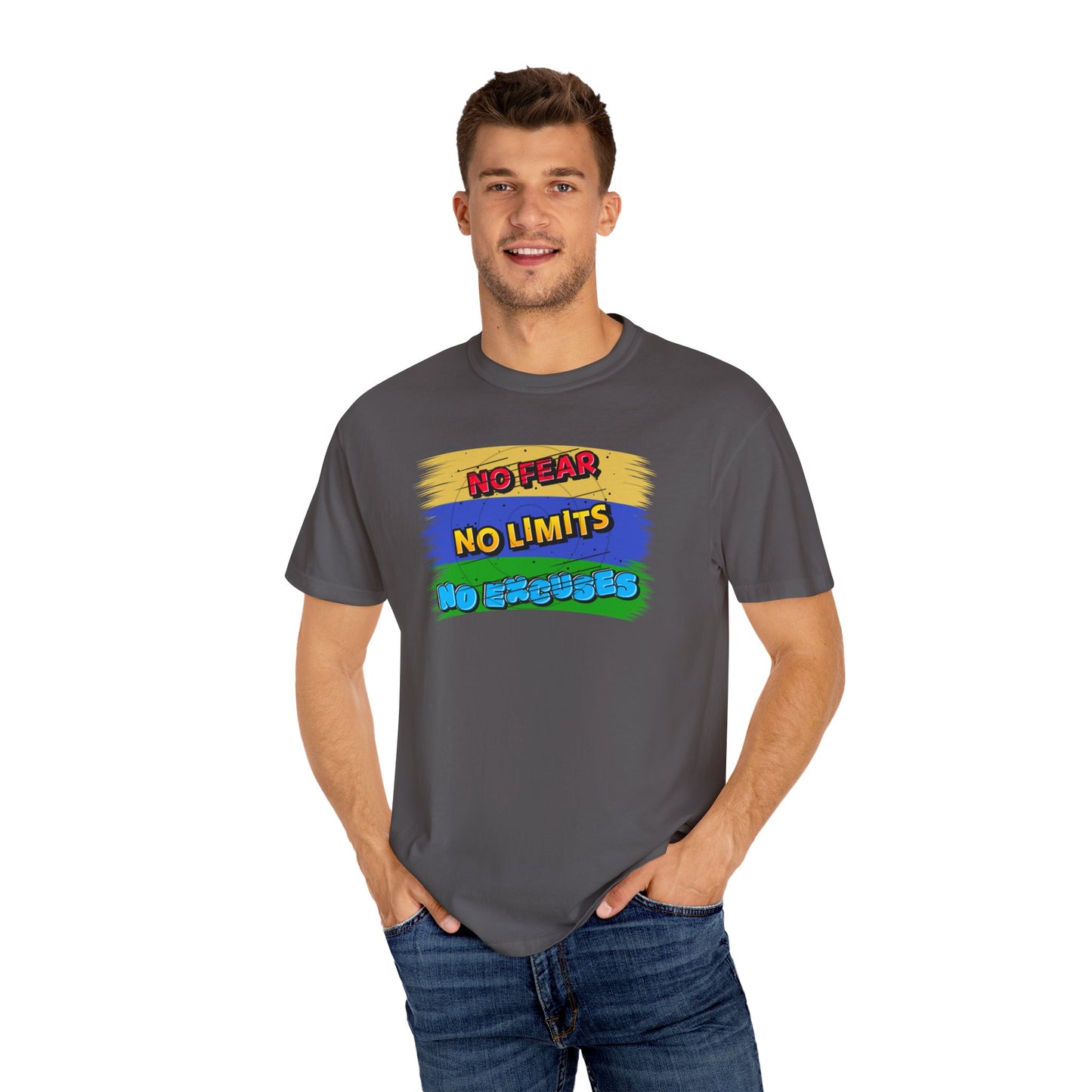 "No Fear No Limits No Excuses" Positive Affirmations Comfort Colors T-shirt