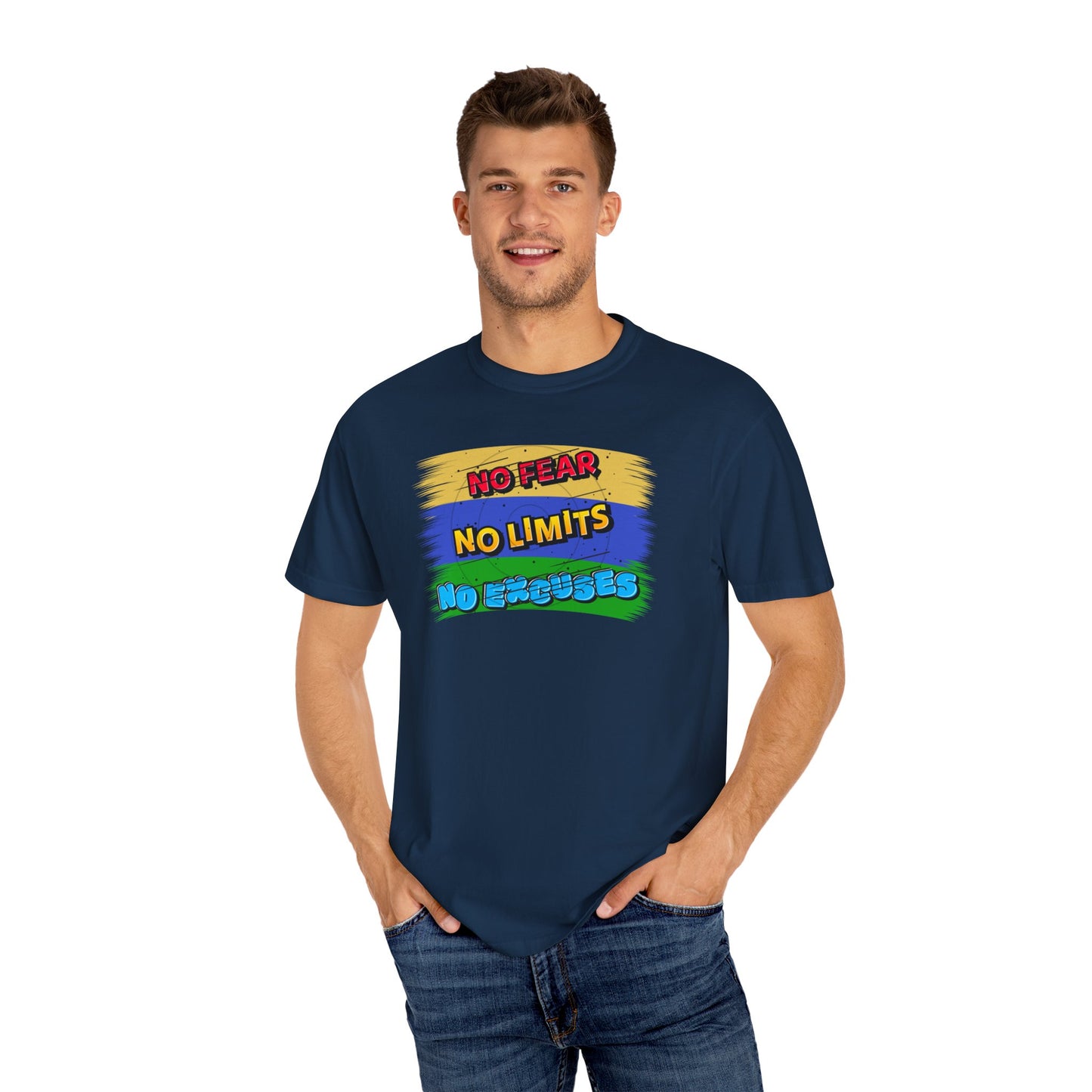"No Fear No Limits No Excuses" Positive Affirmations Comfort Colors T-shirt