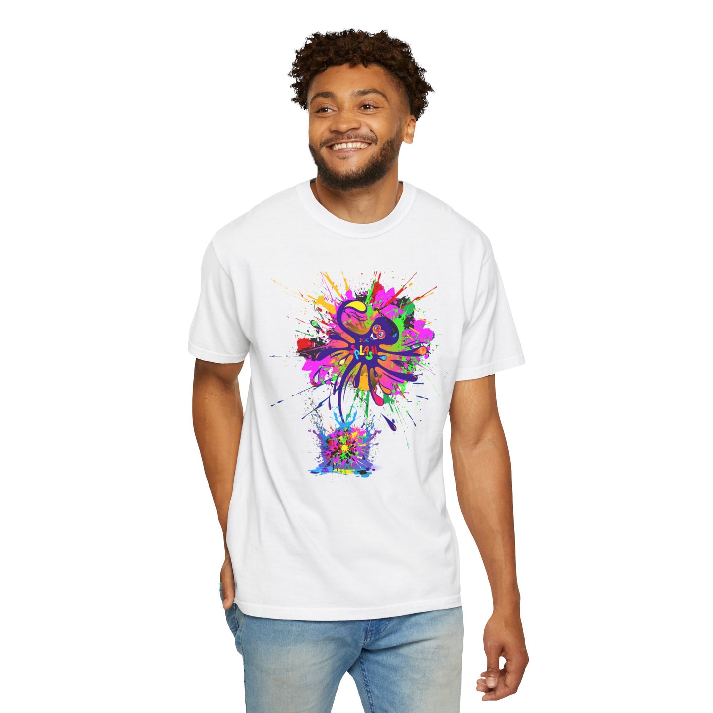 Octopus Ink-Splash Comfort Colors T-Shirt