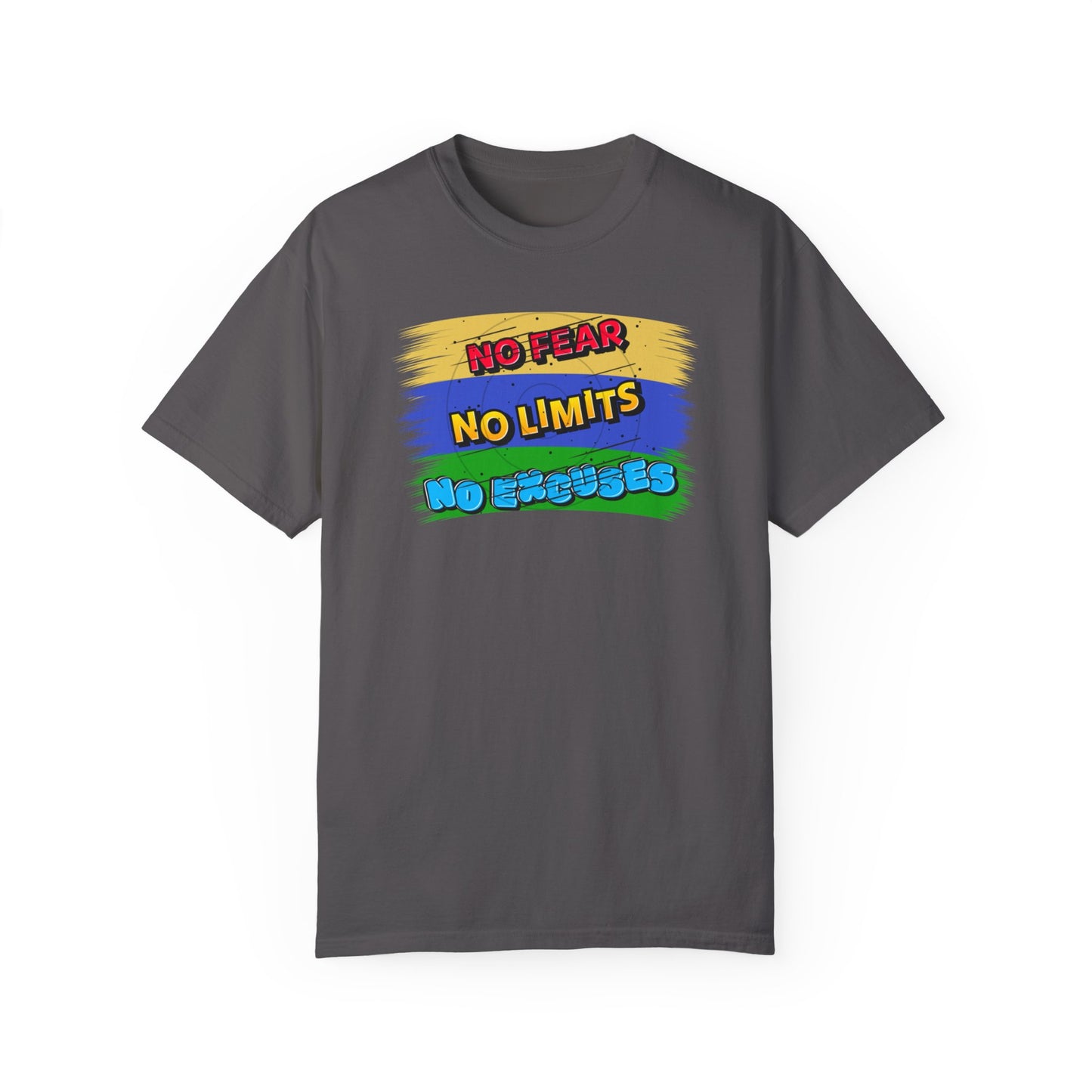 "No Fear No Limits No Excuses" Positive Affirmations Comfort Colors T-shirt