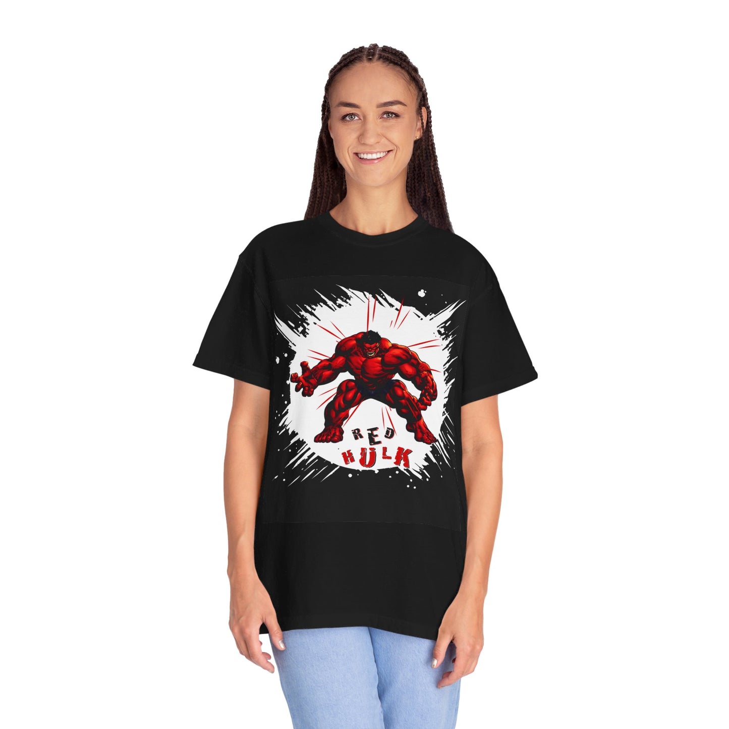 Jacked! "Red Hulk' Power Pose Comfort Color T-shirt With Designs