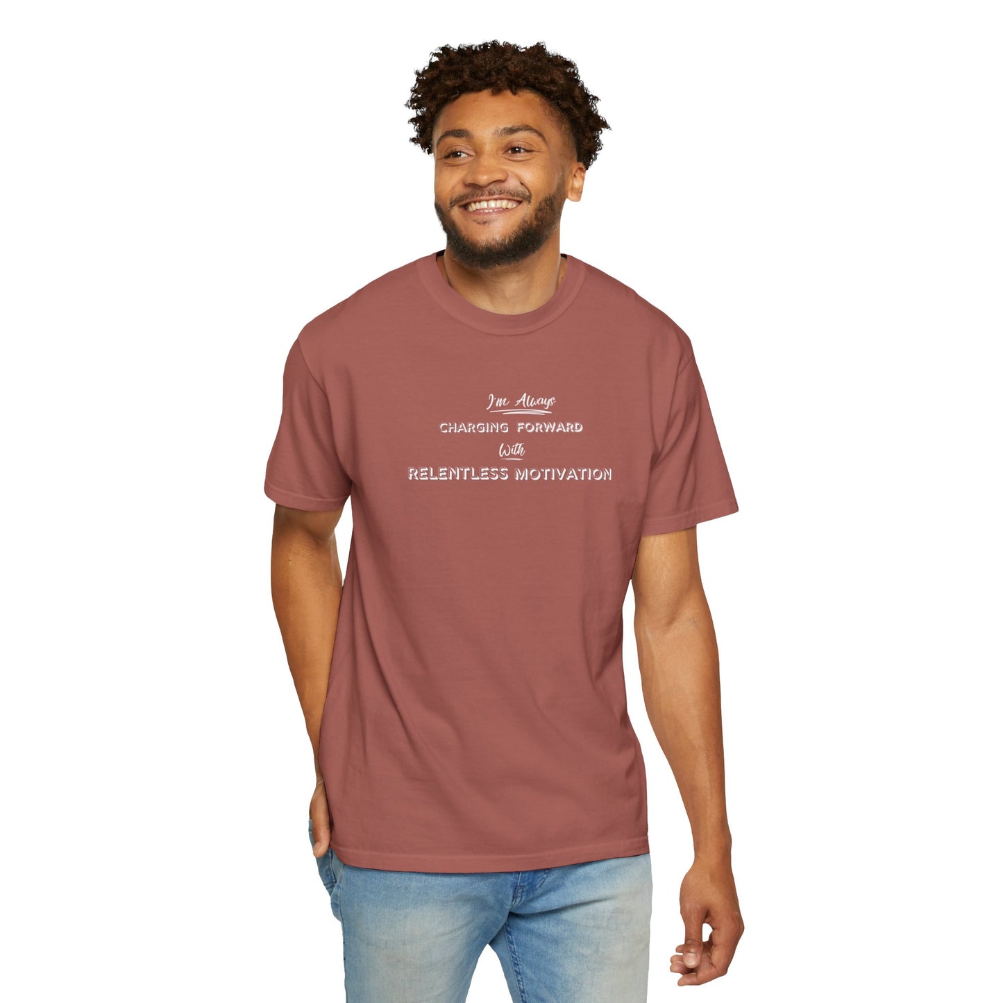 Motivational Comfort Colors T-Shirt - I'm Charging Forward