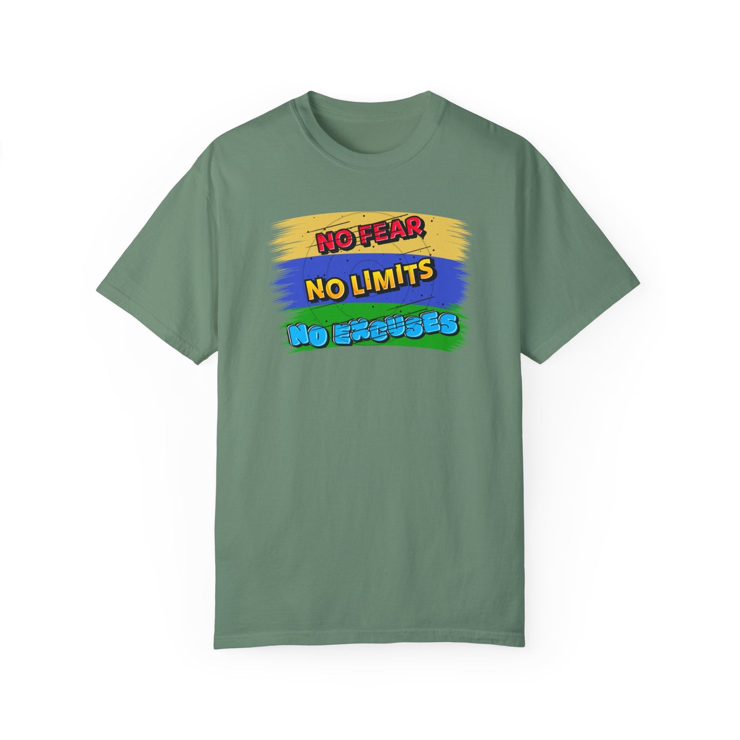 "No Fear No Limits No Excuses" Positive Affirmations Comfort Colors T-shirt