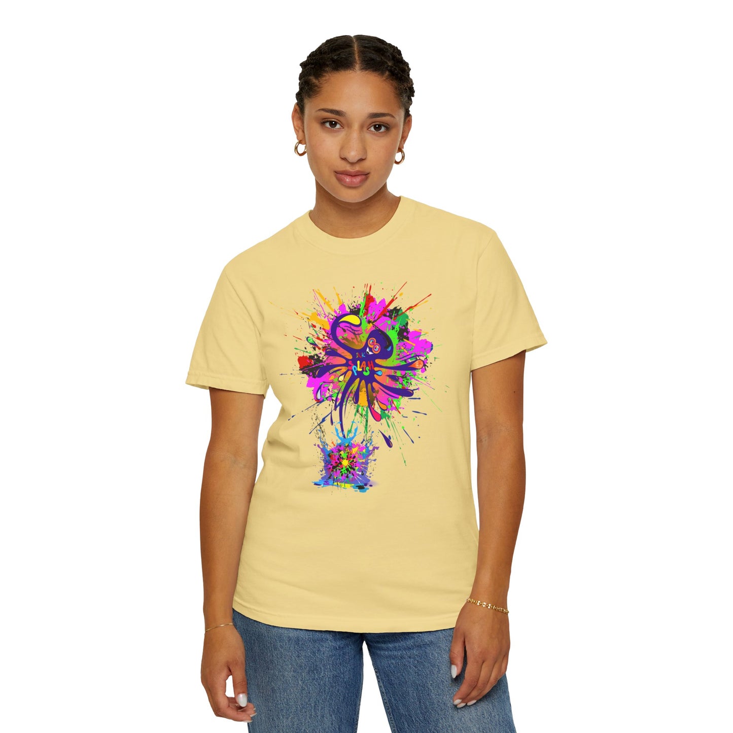 Octopus Ink-Splash Comfort Colors T-Shirt