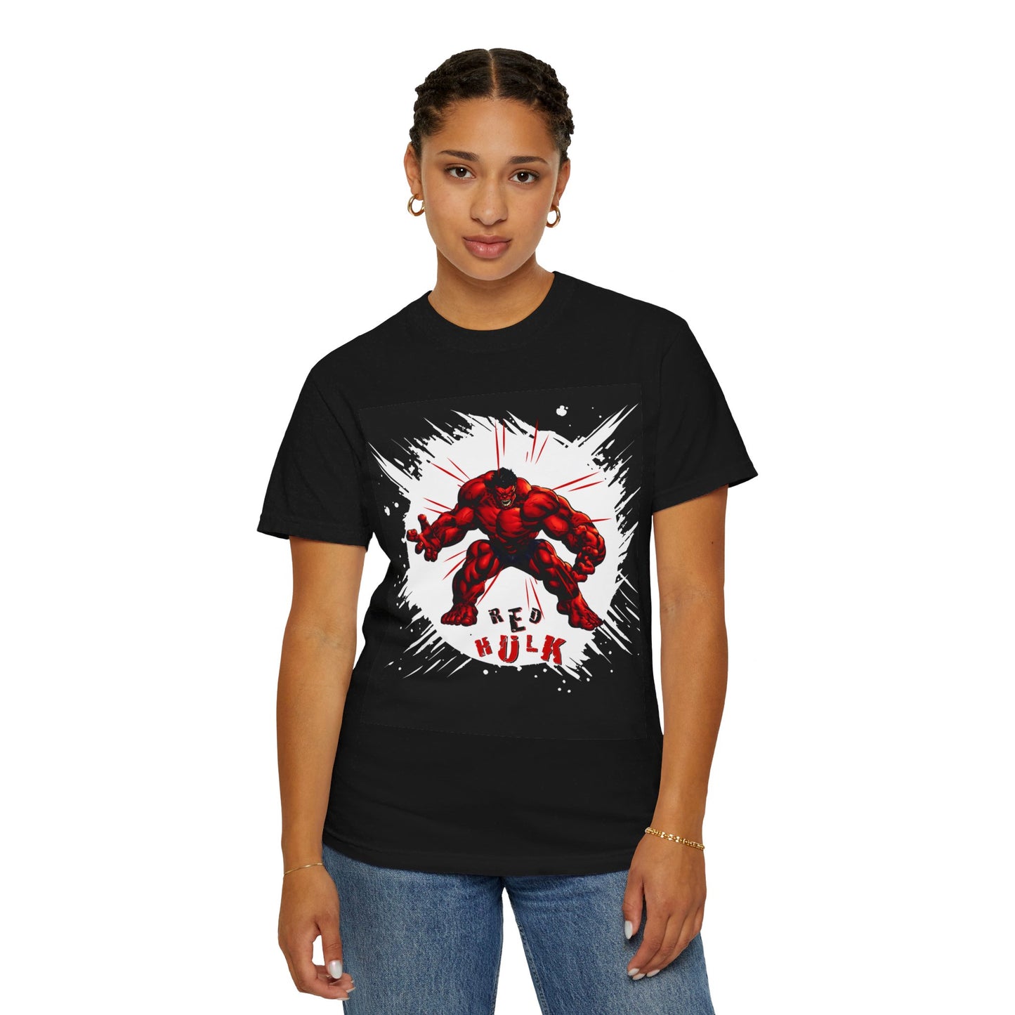 Jacked! "Red Hulk' Power Pose Comfort Color T-shirt With Designs