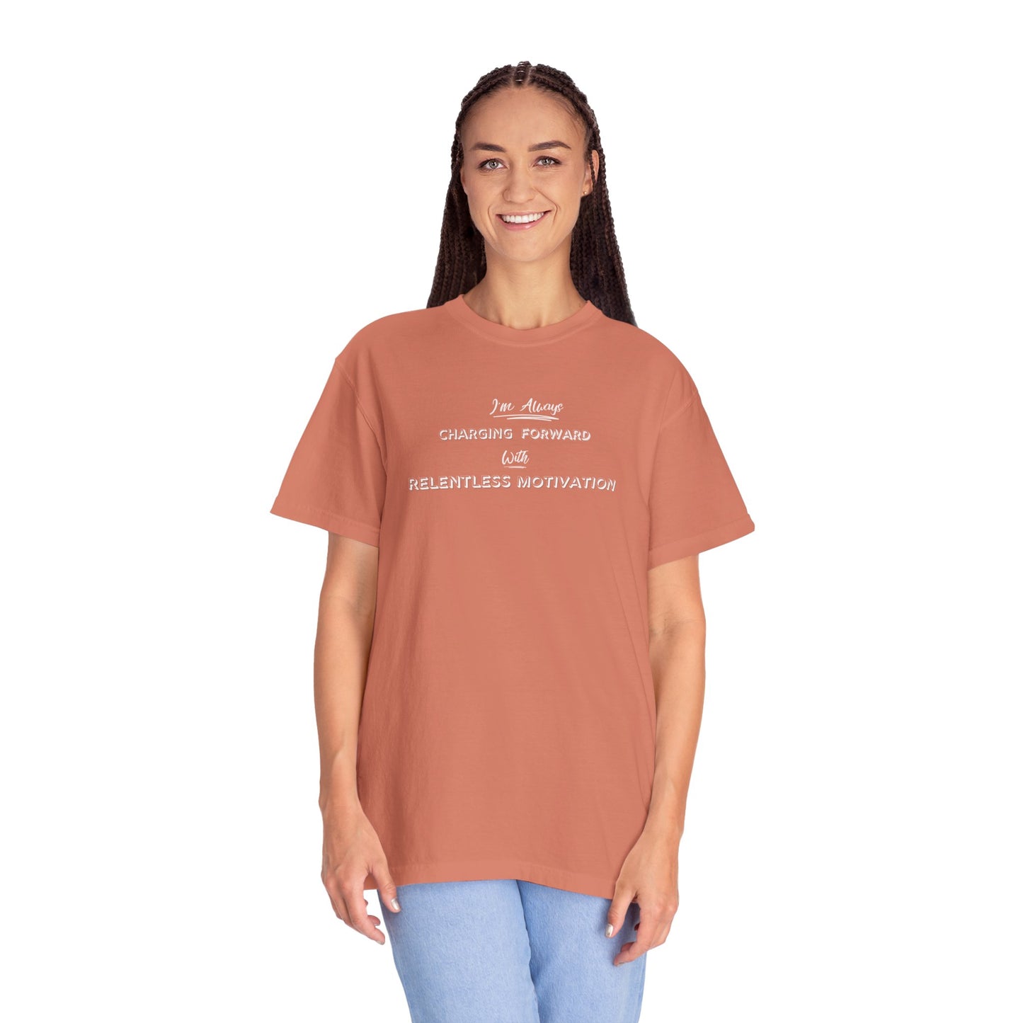 Motivational Comfort Colors T-Shirt - I'm Charging Forward