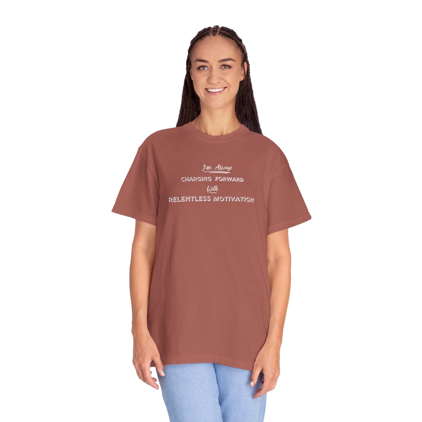 Motivational Comfort Colors T-Shirt - I'm Charging Forward