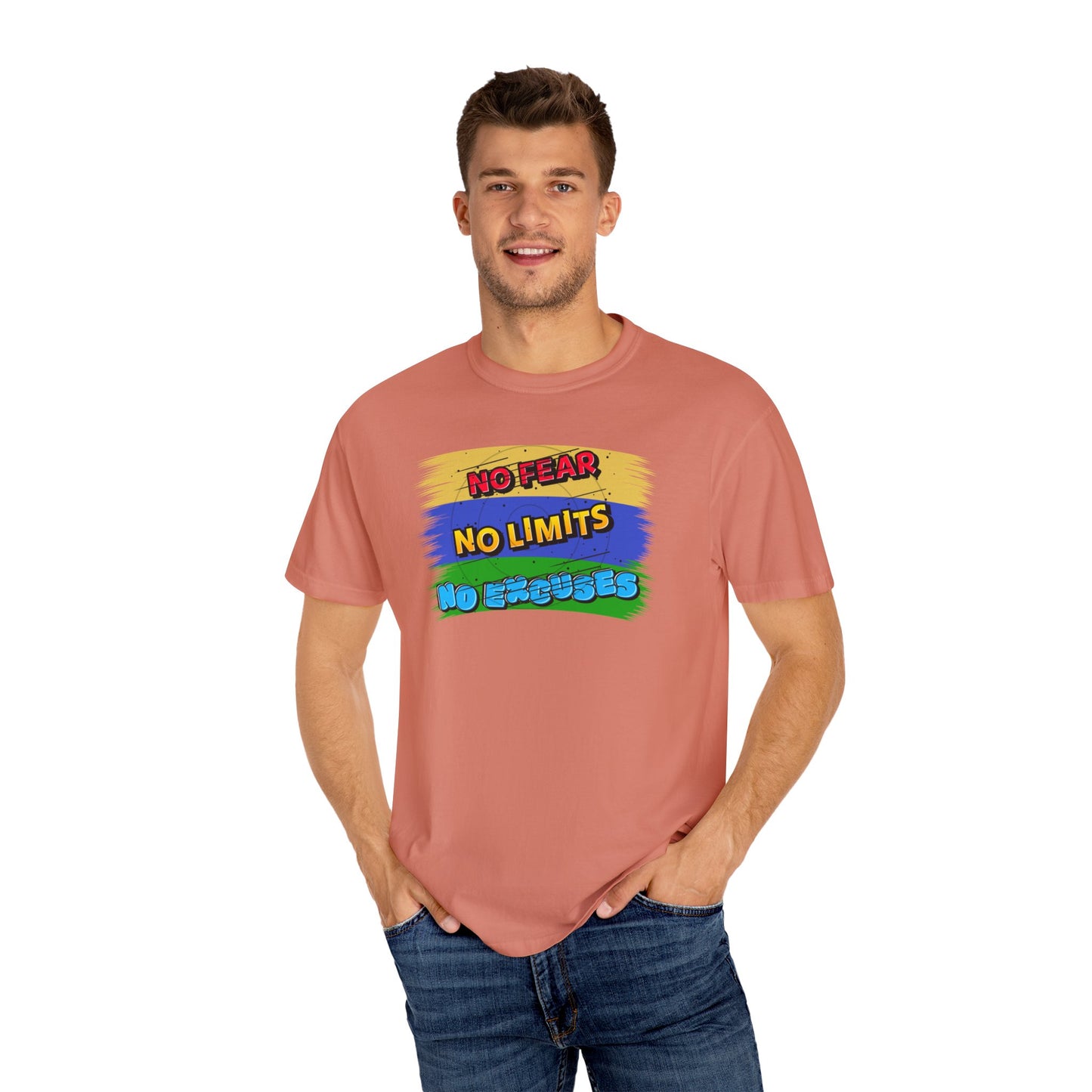 "No Fear No Limits No Excuses" Positive Affirmations Comfort Colors T-shirt