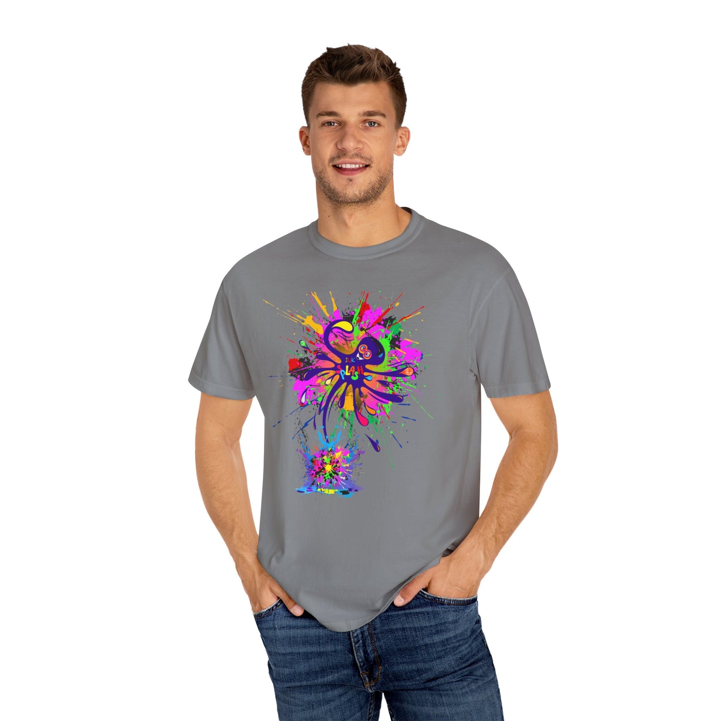 Octopus Ink-Splash Comfort Colors T-Shirt
