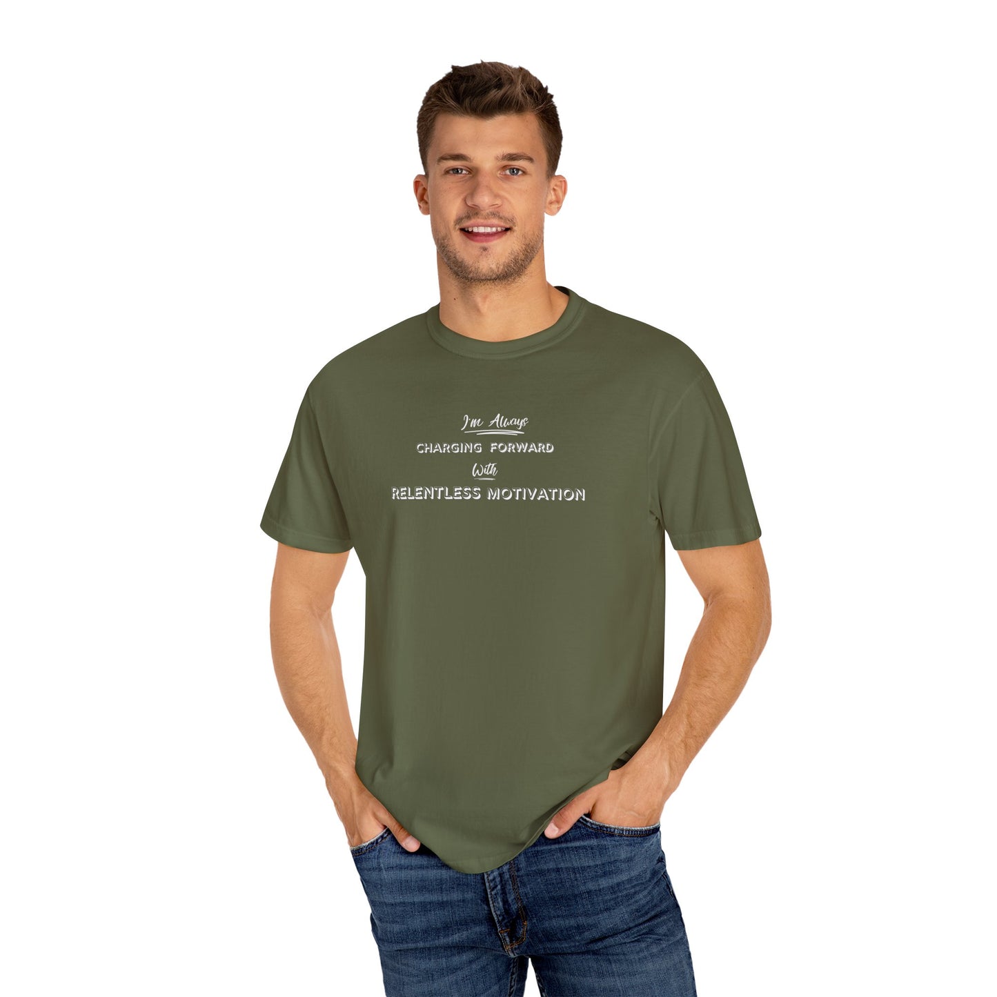 Motivational Comfort Colors T-Shirt - I'm Charging Forward