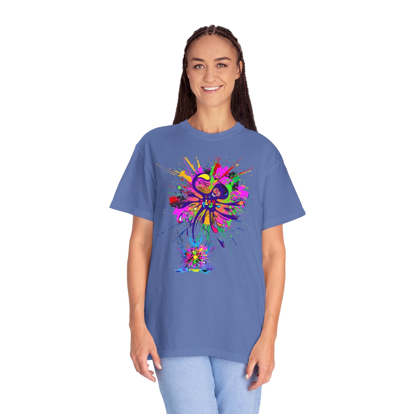 Octopus Ink-Splash Comfort Colors T-Shirt